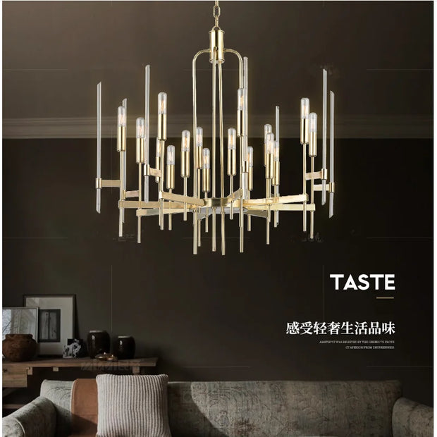 Living Room Led Chandelier Lighting Nordic Modern Luxury Interior Decoration Lamps Simple Villa Dining Room Glass Chandelier