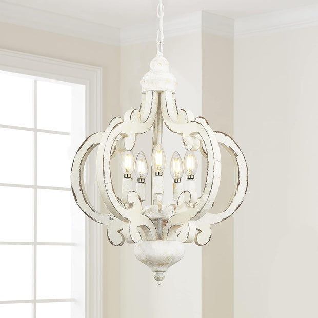 Cape Florida Light Fixture (White, 5-Light)