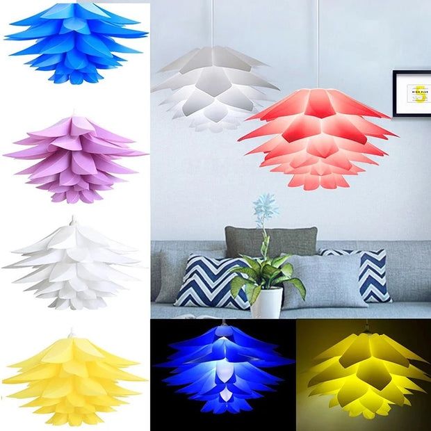 50 Cm Modern Lotus Chandelier Lighting Hanging Jigsaw Light Ceiling Lampshade Decor Indoor Lighting Chandeliers for Decor