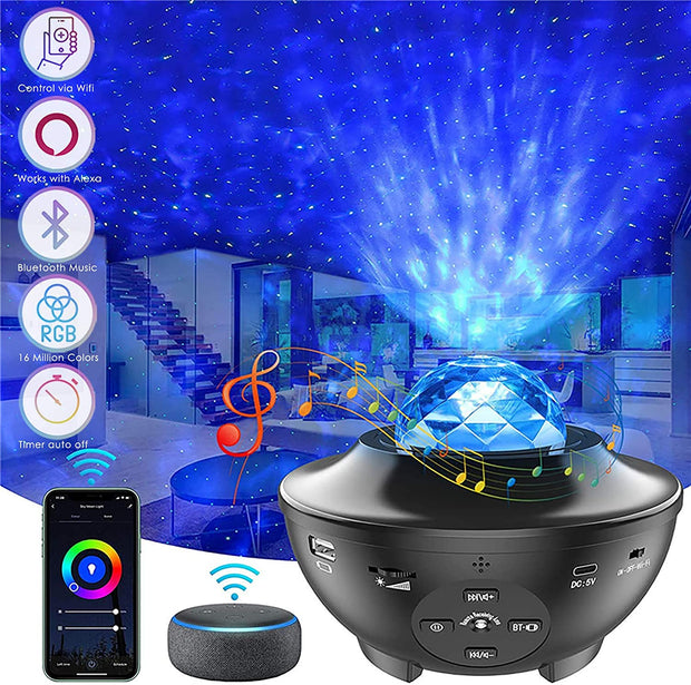 Remote Controlled Laser Sky Projector with USB Music Player