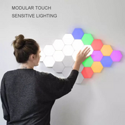 Hexagon LED Honeycomb (Ceiling or Wall) Light (RGB Magnetic Touch Sensor)